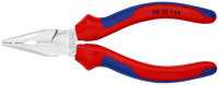 KNIPEX 08 25 145 Spitz-Kombizange mit Mehrkomponenten-Hüllen verchromt 145 mm