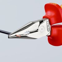 KNIPEX 08 26 145 SB Spitz-Kombizange isoliert mit Mehrkomponenten-Hüllen, VDE-geprüft verchromt 145 mm