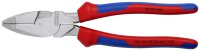 KNIPEX 09 05 240 Kraft-Kombizange "Linemans Pliers" amerikanisches Modell mit Mehrkomponenten-Hüllen verchromt 240 mm