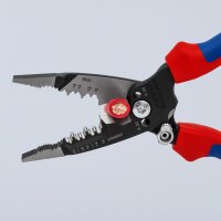 KNIPEX 13 72 8 WireStripper Multifunktions-Elektrikerzange amerikanisches Modell mit Mehrkomponenten-Hüllen schwarz atramentiert 200 mm