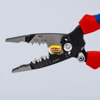 KNIPEX 13 72 8 WireStripper Multifunktions-Elektrikerzange amerikanisches Modell mit Mehrkomponenten-Hüllen schwarz atramentiert 200 mm