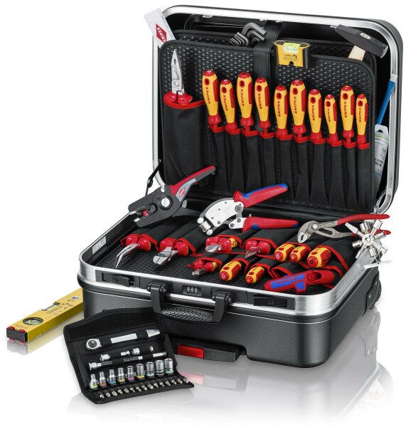 KNIPEX 00 21 06 Werkzeugkoffer "BIG Basic Move" ElektroPlus 68-teilig 515 mm