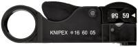 KNIPEX 16 60 05 SB Abisolierwerkzeug für Koaxialkabel  105 mm